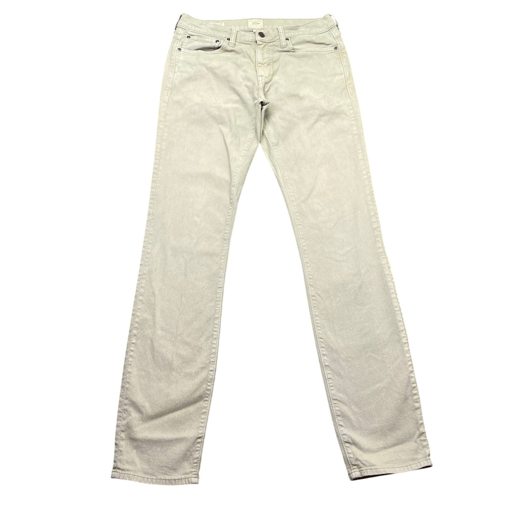 J.Crew 484 Slim Fit Chino Pants Mens Sz 30 Khaki Green Cotton Stretch AZ963